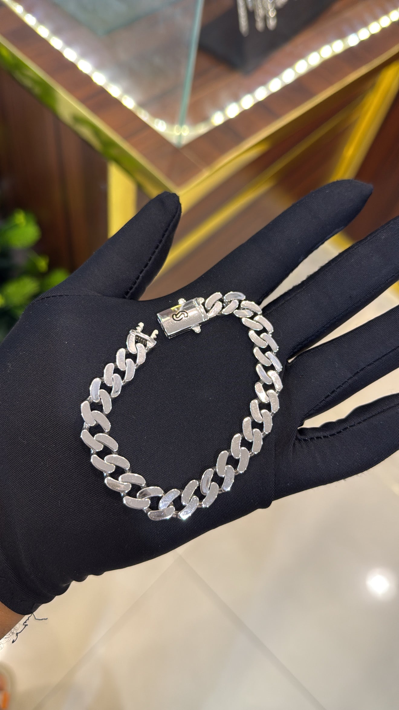 Cuban Links White Gold Bracelet