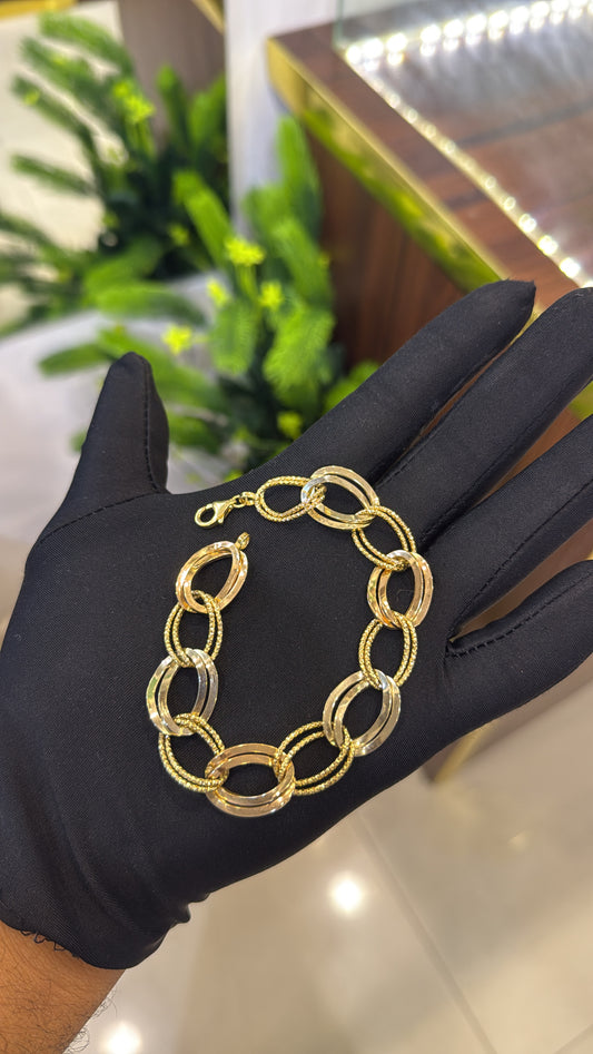 18-karat Circle Links Bracelet